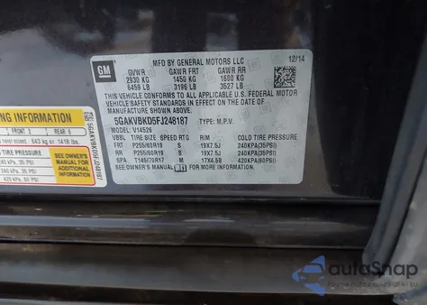 2015 Buick Enclave Leather from USA, damaged, VIN 5GAKVBKD5FJ248187